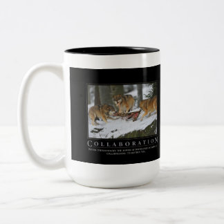 Zusammenarbeit Demotivational Tasse
