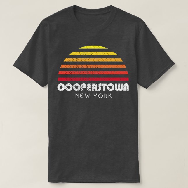 Zusammenarbeit New York Urlaub Retro Sunset T-Shirt (Design vorne)