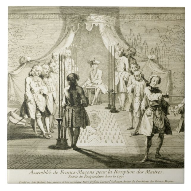 Zusammenbau der freien Maurer für die Einführung Fliese (Vorderseite)