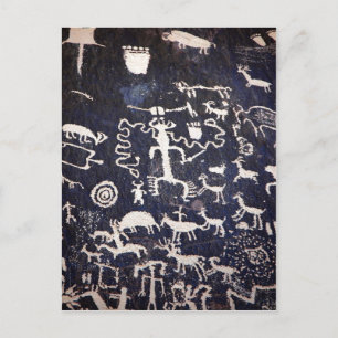 Zusammenfassung Beschreibung der Petroglyphen im A Postkarte