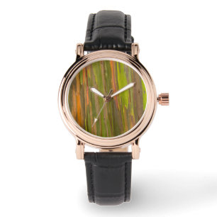 Zusammenfassung der Eukalyptus-Rinde Armbanduhr