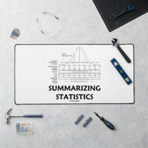 Zusammenfassung der Statistiken Normalverteilung Schreibtischunterlage