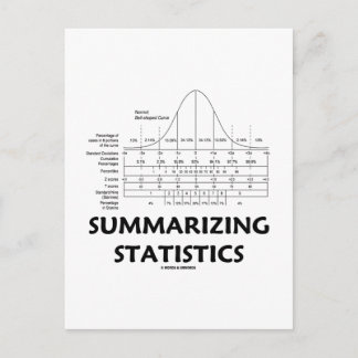 Zusammenfassung der Statistiken Postkarte