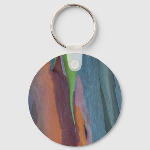 Zusammenfassung des Rainbow Gum Baumes Schlüsselanhänger