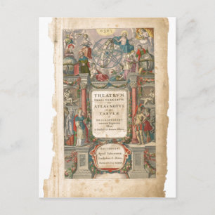 Zusammenfassung Titel Seite von Theatrum Orbis Ter Postkarte