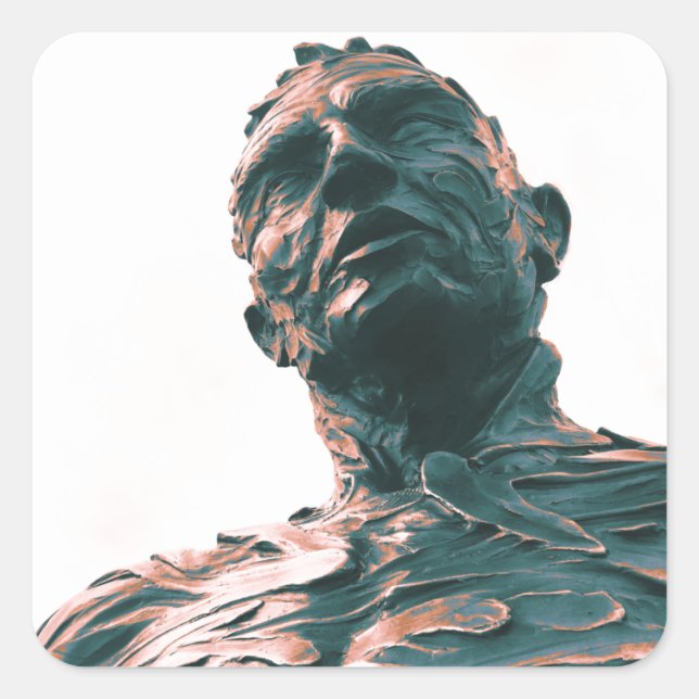 Zusammenfluss von David Zahn Quadratischer Aufkleber (Vorderseite)