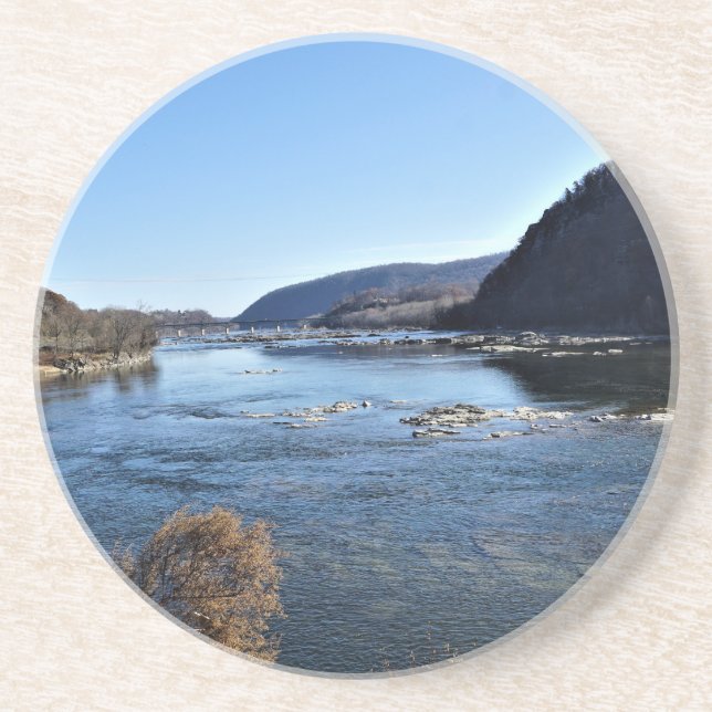 Zusammenfluss von Shenandoah und Potomac Getränkeuntersetzer (Vorne)