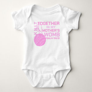 Zusammengebunden im Leib meiner Mutter Verse Baby Strampler