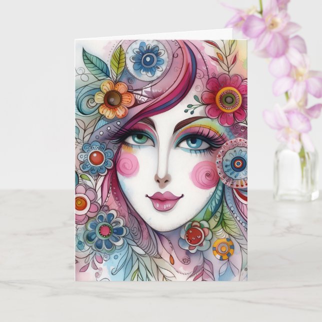 Zusammengefaltete Launische Karte (Orchidee)