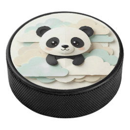 Zusammengefalteter Baby-Panda | Süße Origami  Eishockey Puck