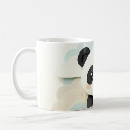 Zusammengefalteter Baby-Panda | Süße Origami  Kaffeetasse