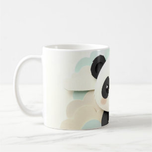 Zusammengefalteter Baby-Panda   Süße Origami  Kaffeetasse