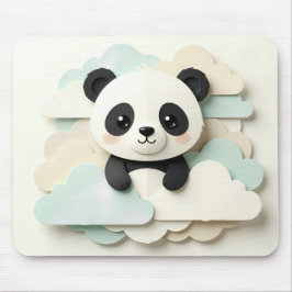 Zusammengefalteter Baby-Panda | Süße Origami  Mousepad