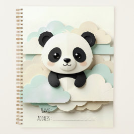 Zusammengefalteter Baby-Panda | Süße Origami  Planer