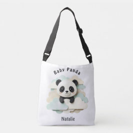 Zusammengefalteter Baby-Panda | Süße Origami  Tragetaschen Mit Langen Trägern