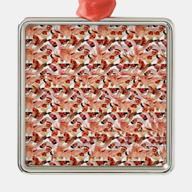 Zusammengehörigkeitstereogramm Ornament Aus Metall (Vorne)