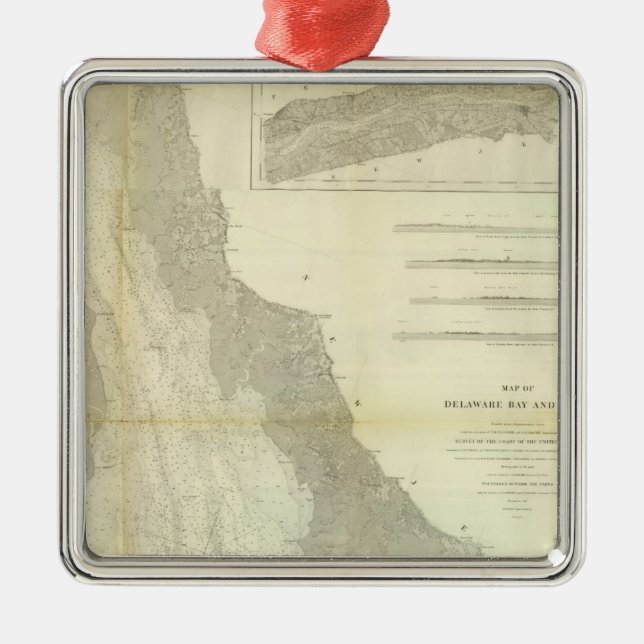 Zusammengesetzte Delaware-Bucht, Fluss Silbernes Ornament (Vorne)