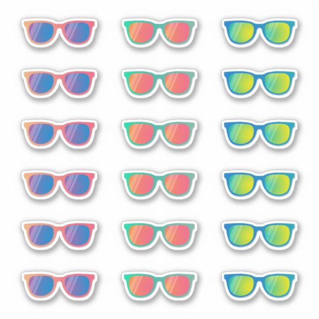 Zusammengesetzte Farben Spiegelglasaufkleber Aufkleber (Vorderseite)