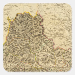 Zusammengesetzte Kirkcudbright Grafschaft Quadratischer Aufkleber