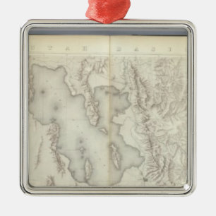 Zusammengesetzte topographische Karten IV Silbernes Ornament
