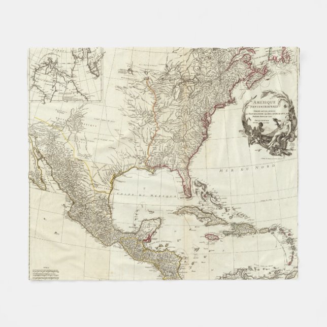 Zusammengesetztes Nordamerika 2 Fleecedecke (Vorderseite (Horizontal))