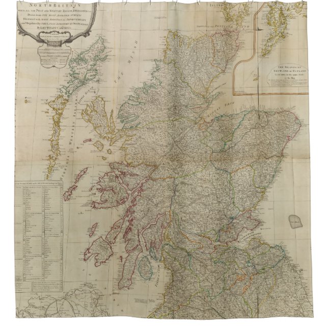Zusammengesetztes Schottland 2 Duschvorhang (Vorderseite)