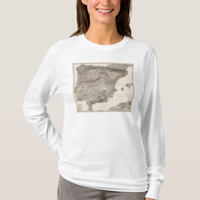 Zusammengesetztes Spanien, Portugal in 4 Blattern T-Shirt (Vorderseite)