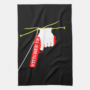 zusammengesteckt handtuch