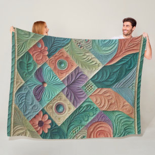 Zusammengestelltes abstraktes Design Fleecedecke