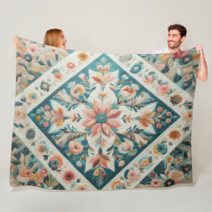 Zusammengestelltes abstraktes Design Fleecedecke