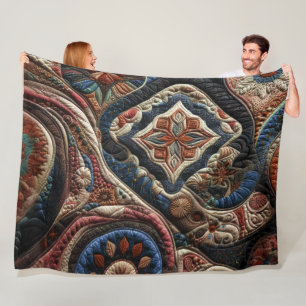 Zusammengestelltes abstraktes Design Fleecedecke