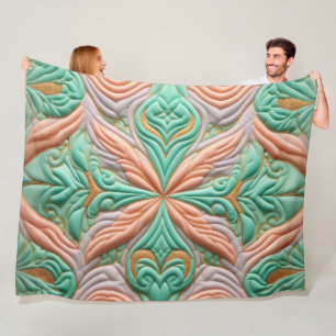 Zusammengestelltes abstraktes Design Fleecedecke