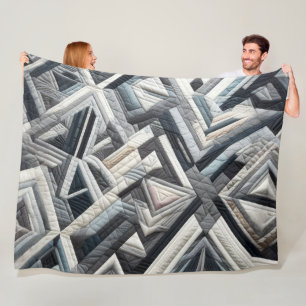 Zusammengestelltes abstraktes Design Fleecedecke