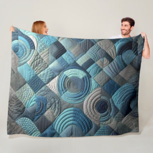 Zusammengestelltes abstraktes Design Fleecedecke