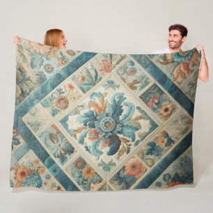 Zusammengestelltes abstraktes Design Fleecedecke