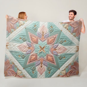 Zusammengestelltes abstraktes Design Fleecedecke