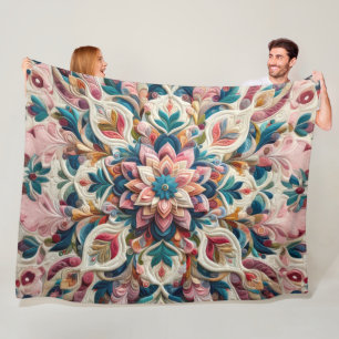 Zusammengestelltes abstraktes Design Fleecedecke