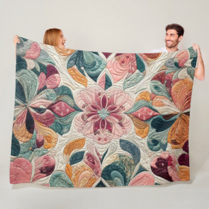 Zusammengestelltes abstraktes Design Fleecedecke