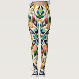 Zusammengestelltes abstraktes Design Leggings