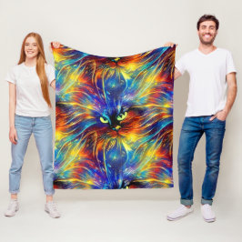 Zusammenhaltiges Abstraktes Exquisite Katzensplitt Fleecedecke
