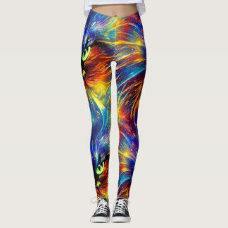 Zusammenhaltiges Abstraktes Exquisite Katzensplitt Leggings