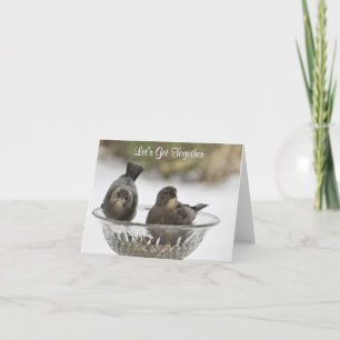 Zusammenkommen - leere Grußkarte Karte