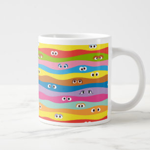 Zusammenkommen von Augen-Muster Jumbo-Tasse
