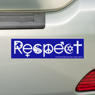 Zusammenleben mit Respekt - Frieden Freundlichkeit Autoaufkleber