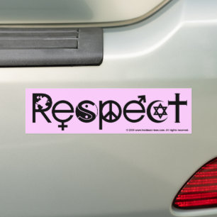 Zusammenleben mit Respekt - Frieden Freundlichkeit Autoaufkleber