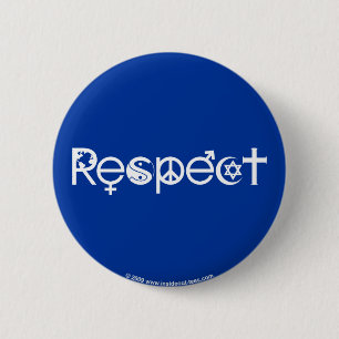 Zusammenleben mit Respekt - Frieden Freundlichkeit Button