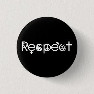 Zusammenleben mit Respekt - Frieden Freundlichkeit Button