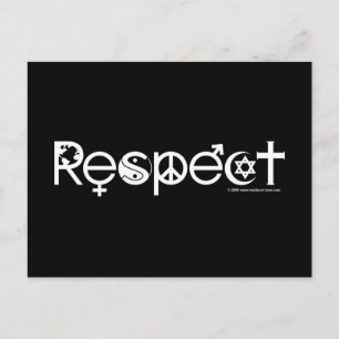 Zusammenleben mit Respekt - Frieden Freundlichkeit Postkarte
