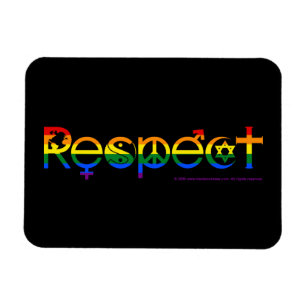 Zusammenleben mit Respekt Gay Pride Magnet