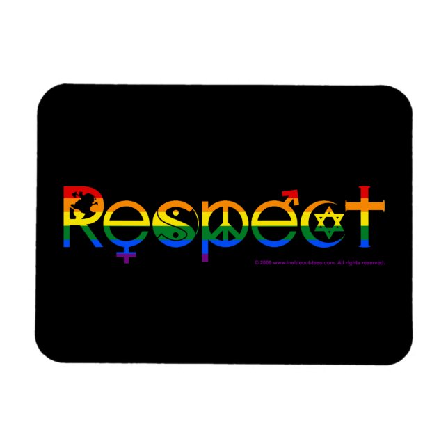 Zusammenleben mit Respekt Gay Pride Magnet (Horizontal)